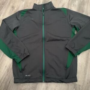 NIKE Players Training Warm Up Jacket Mens Sz Medium 380181-220 Grey Anthracite